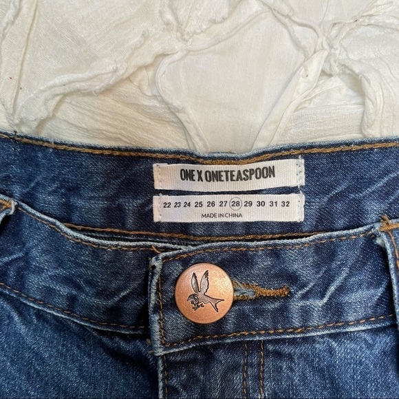 ONE Teaspoon Awesome Baggies Cotton Denim Blue Jeans 28 - Picture 2 of 5